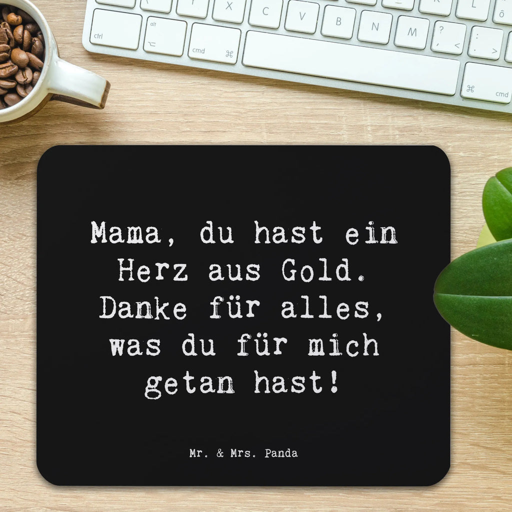 Mouse mat Saying Mama, du hast ein Herz aus Gold. Danke für alles, was du für mich getan hast! Mauspad, Arbeitszimmer, Mousepad, Mausunterlage, Einzigartiges Mauspad, PC Zubehör, Computer zubehör, Büroausstattung, Designer Mauspad, Mauspad Büro