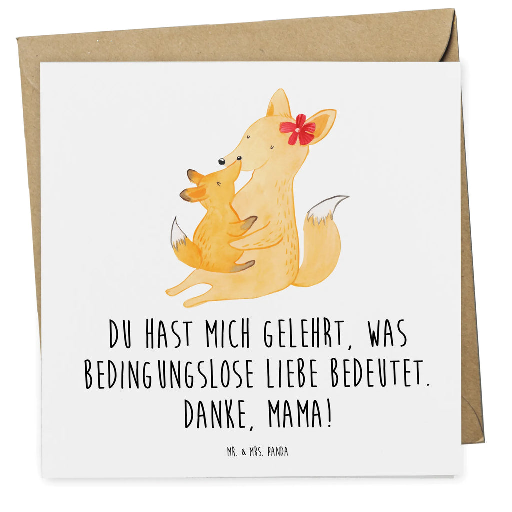 Deluxe Card Du hast mich gelehrt, was bedingungslose Liebe bedeutet. Danke, Mama! Glückwunschkarte, Karte, Einladungskarte, Grußkarte, Hochzeitskarte, Hochwertige Klappkarte, Hochwertige Grußkarte, Geburtstagskarte, Klappkarte