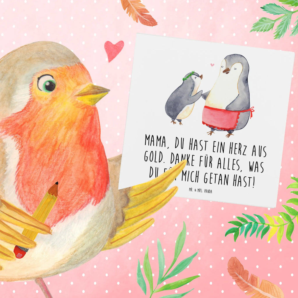 Deluxe Karte Mama Herz Gold Klappkarte, Hochwertige Grußkarte, Karte, Grußkarte, Geburtstagskarte, Glückwunschkarte, Hochwertige Klappkarte, Hochzeitskarte, Einladungskarte
