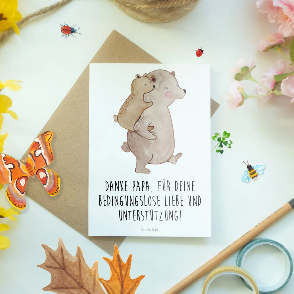 Greetings card Danke Papa, für deine bedingungslose Liebe und Unterstützung! Karte, Geburtstagskarte, Grußkarte, Hochzeitskarte, Ansichtskarten, Einladungskarte, Glückwunschkarte, Klappkarte