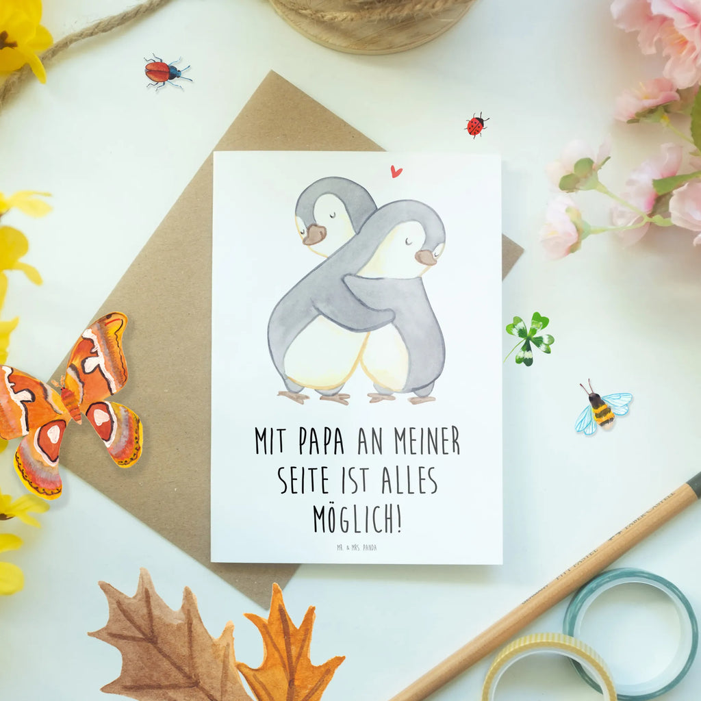 Greetings card Mit Papa an meiner Seite ist alles möglich! Hochzeitskarte, Klappkarte, Ansichtskarten, Glückwunschkarte, Einladungskarte, Grußkarte, Karte, Geburtstagskarte