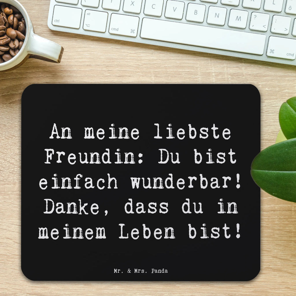 Mouse mat Saying An meine liebste Freundin: Du bist einfach wunderbar! Danke, dass du in meinem Leben bist! Arbeitszimmer, Mausunterlage, Computer zubehör, Büroausstattung, Mauspad, Einzigartiges Mauspad, Mousepad, Mauspad Büro, Designer Mauspad, PC Zubehör