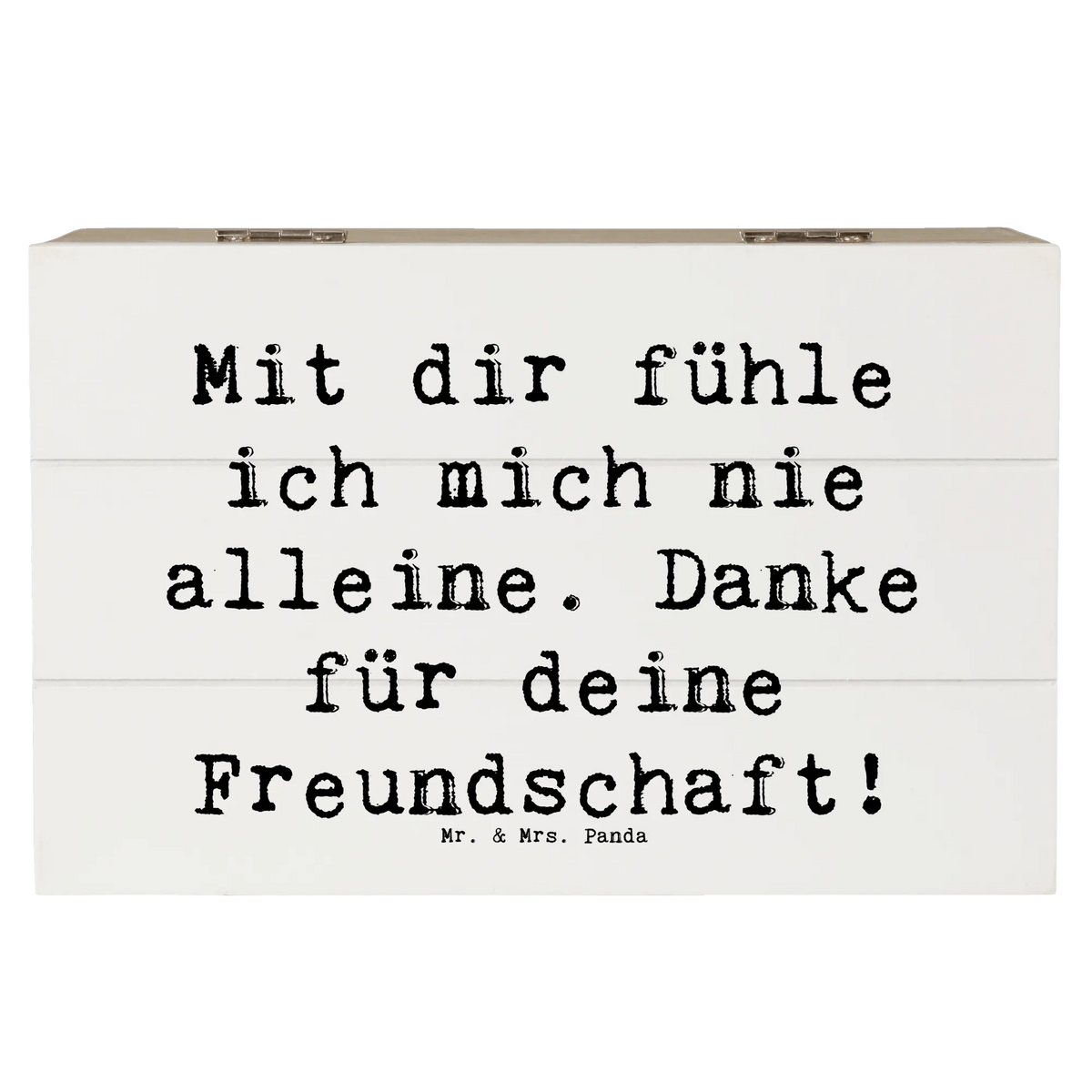 Wooden chest Saying Mit dir fühle ich mich nie alleine. Danke für deine Freundschaft! Aufbewahrungskiste, truhe holz, geschenkkiste, schmuckbox, Holzbox, holzkästchen, Holzbox mit Deckel, holzschatulle, Erinnerungskiste, geschenkbox holz, Truhe, holzschachtel, Geschenkbox, Aufbewahrungstruhe, Box aus Holz, fotokiste, box holz, schatzkiste holz, fotobox, Holz Aufbewahrungsbox, Holztruhe, Schatzkiste, Aufbewahrungsbox Holz, Kiste, Holzkiste mit Deckel, Schatulle, Aufbewahrungsbox aus Holz, erinnerungsbox holz, Holzkiste, schmucktruhe, Kiste mit Deckel, schatztruhe, truhe mit deckel, Erinnerungsbox, Box, geschenkbox mit deckel, kiste holz, aufbewahrungskiste mit deckel, schmuckkiste, wanddeko, Dekoration, sprüche, zitate, spruch kollektion, inspiration, motivation, lebensweisheiten, geschenkideen, wohnaccessoires, sprüche sammlung, schöne sprüche, glück, liebe, freude, Lächeln, alltag verschönern, nachhaltige geschenke, Kreativ, Einzigartig, shopify, mr and mrs panda