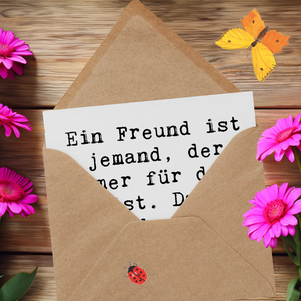 Deluxe Karte Spruch Freund fürs Leben Karte, Geburtstagskarte, Hochwertige Grußkarte, Grußkarte, Glückwunschkarte, Hochwertige Klappkarte, Einladungskarte, Hochzeitskarte, Klappkarte