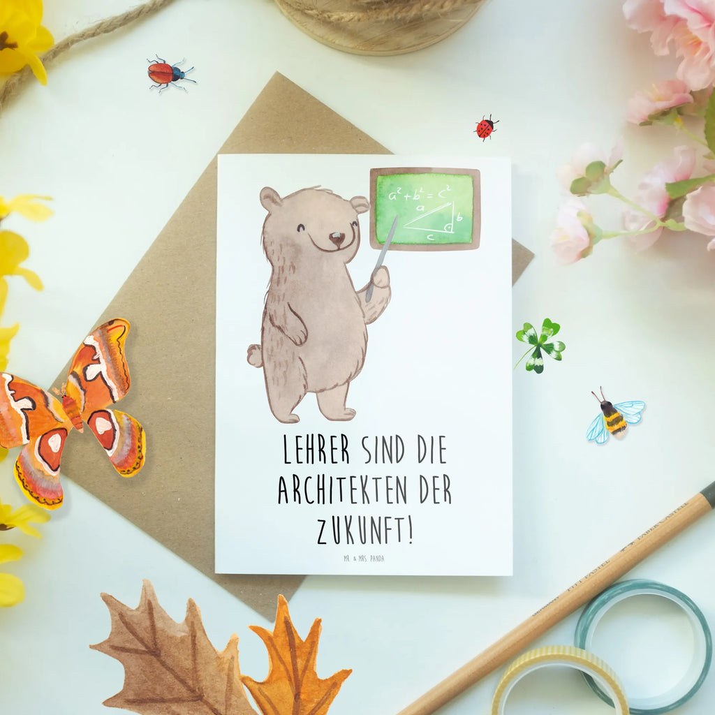 Greetings card Lehrer sind die Architekten der Zukunft! Hochzeitskarte, Ansichtskarten, Glückwunschkarte, Karte, Grußkarte, Geburtstagskarte, Einladungskarte, Klappkarte