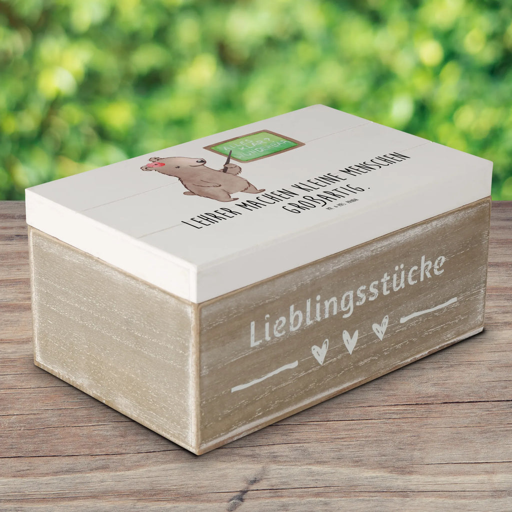 Wooden chest Lehrer machen kleine Menschen großartig. XXL, Geschenkbox, Schatulle, Erinnerungsbox, Schatzkiste, Geschenkdose, Holzkiste, Aufbewahrungsbox, Truhe, Kiste, Dekokiste, Erinnerungskiste