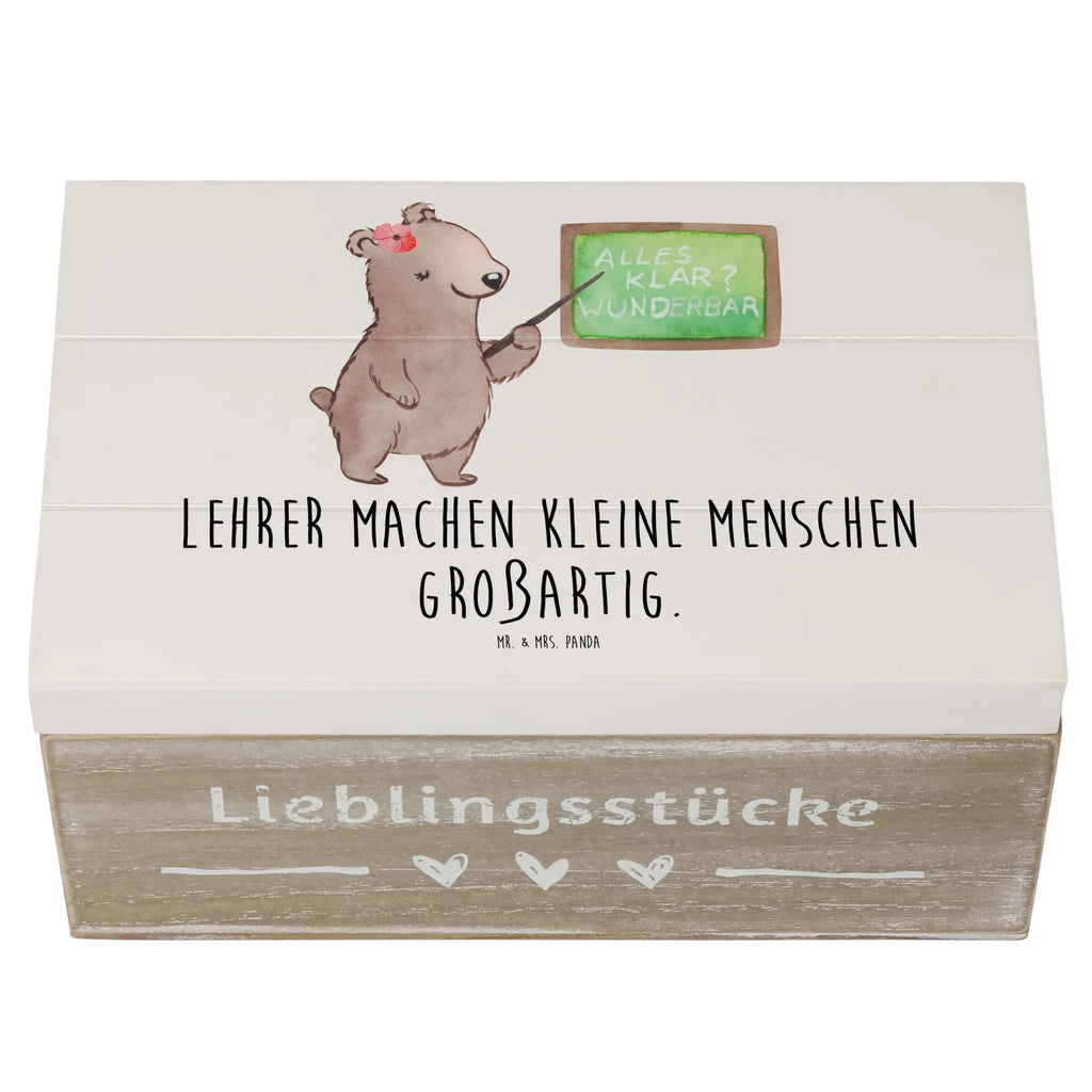 Wooden chest Lehrer machen kleine Menschen großartig. XXL, Geschenkbox, Schatulle, Erinnerungsbox, Schatzkiste, Geschenkdose, Holzkiste, Aufbewahrungsbox, Truhe, Kiste, Dekokiste, Erinnerungskiste