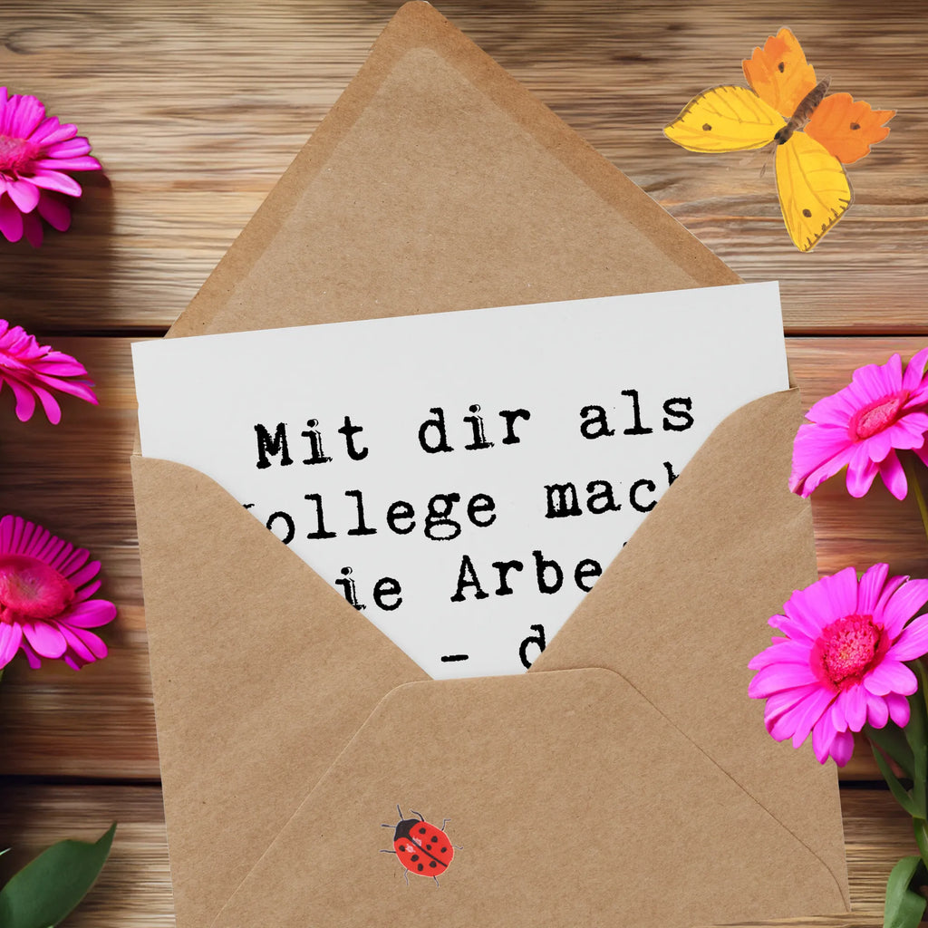 Deluxe Karte Spruch Kollege Freude Klappkarte, Hochwertige Klappkarte, Karte, Glückwunschkarte, Einladungskarte, Hochwertige Grußkarte, Geburtstagskarte, Grußkarte, Hochzeitskarte