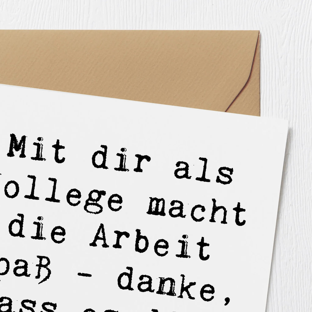 Deluxe Karte Spruch Kollege Freude Klappkarte, Hochwertige Klappkarte, Karte, Glückwunschkarte, Einladungskarte, Hochwertige Grußkarte, Geburtstagskarte, Grußkarte, Hochzeitskarte