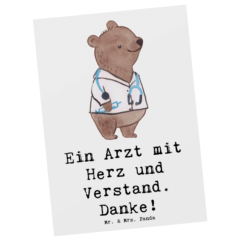 Postcard Ein Arzt mit Herz und Verstand. Danke! Designkarte, einzelkarte, Motivkarte, Kunstkarten, Postkarte, Fotokarte, Grußkarte, Postkarten, bildkarte, Ansichtskarten, Ansichtskarte, kunstkarte, spruchkarte, wanddeko, liebe, glück, sprüche, geschenkideen, alltag verschönern, lebensweisheiten, schöne sprüche, wohnaccessoires, motivation, zitate, nachhaltige geschenke, sprüche sammlung, inspiration, shopify, freude, spruch kollektion, mr and mrs panda, Dekoration, Lächeln, Kreativ, Einzigartig