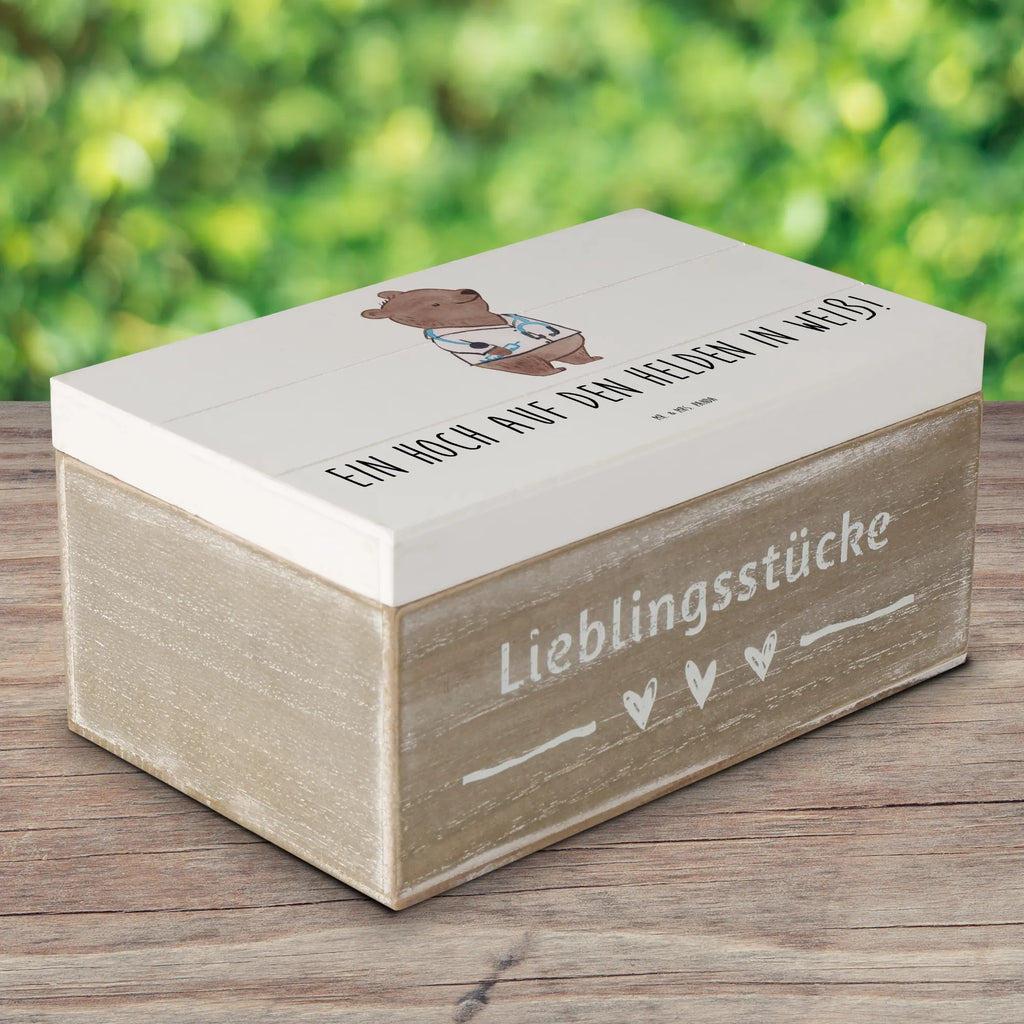 Holzkiste Arzt Held Erinnerungsbox, Geschenkdose, Truhe, Dekokiste, Kiste, Geschenkbox, Schatulle, Aufbewahrungsbox, Erinnerungskiste, XXL, Holzkiste, Schatzkiste