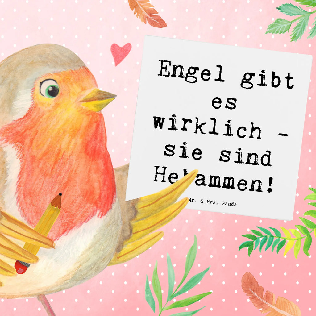 Deluxe Card Saying Engel gibt es wirklich - sie sind Hebammen! Glückwunschkarte, Einladungskarte, Karte, Klappkarte, Hochzeitskarte, Grußkarte, Hochwertige Grußkarte, Geburtstagskarte, Hochwertige Klappkarte, sprüche, zitate, spruch kollektion, inspiration, motivation, lebensweisheiten, geschenkideen, wanddeko, wohnaccessoires, sprüche sammlung, schöne sprüche, glück, liebe, freude, lächeln, alltag verschönern, nachhaltige geschenke, dekoration, kreativ, einzigartig, shopify, mr and mrs panda