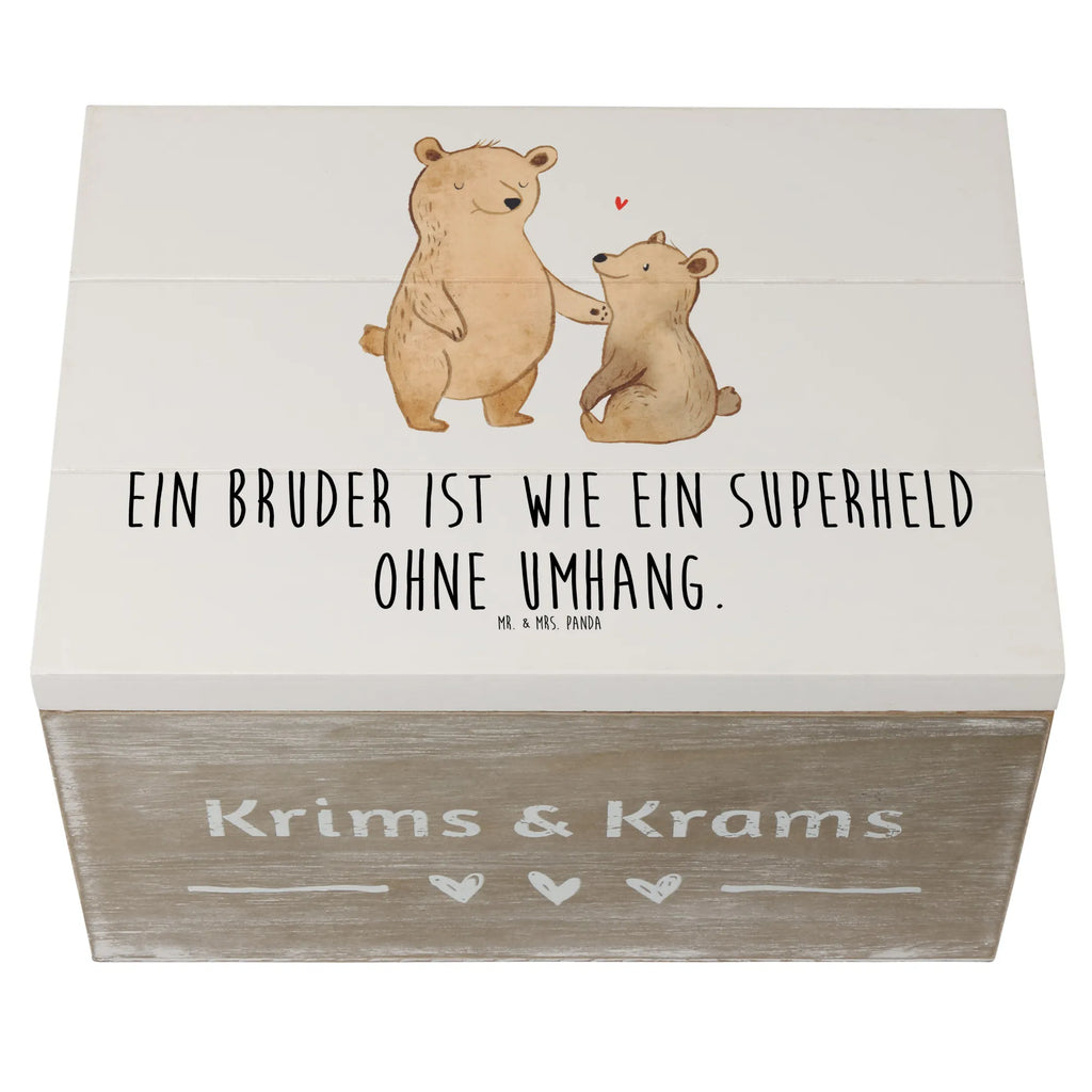 Holzkiste Bruder Superheld Erinnerungsbox, Truhe, Erinnerungskiste, Aufbewahrungsbox, Dekokiste, Geschenkbox, Geschenkdose, XXL, Schatzkiste, Kiste, Schatulle, Holzkiste
