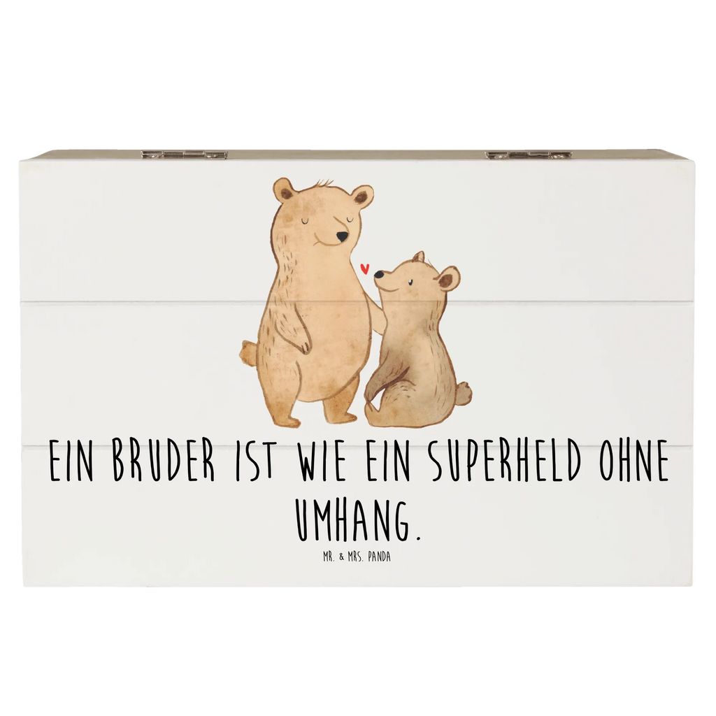 Holzkiste Bruder Superheld Erinnerungsbox, Truhe, Erinnerungskiste, Aufbewahrungsbox, Dekokiste, Geschenkbox, Geschenkdose, XXL, Schatzkiste, Kiste, Schatulle, Holzkiste