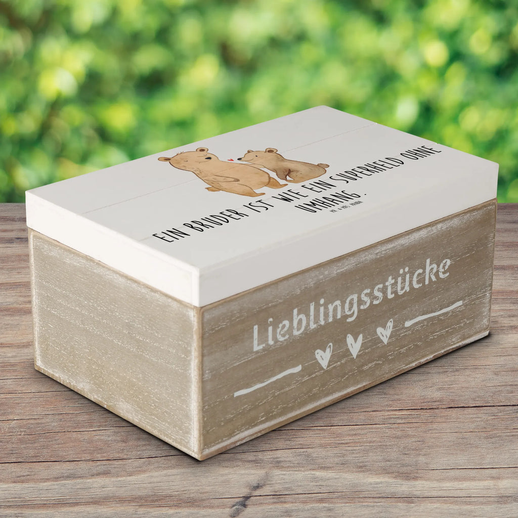 Holzkiste Bruder Superheld Erinnerungsbox, Truhe, Erinnerungskiste, Aufbewahrungsbox, Dekokiste, Geschenkbox, Geschenkdose, XXL, Schatzkiste, Kiste, Schatulle, Holzkiste