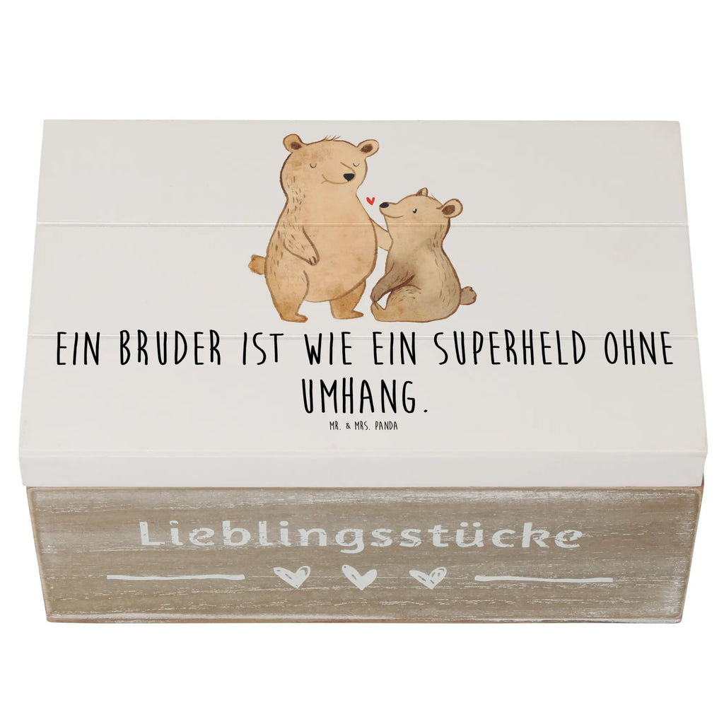 Holzkiste Bruder Superheld Erinnerungsbox, Truhe, Erinnerungskiste, Aufbewahrungsbox, Dekokiste, Geschenkbox, Geschenkdose, XXL, Schatzkiste, Kiste, Schatulle, Holzkiste