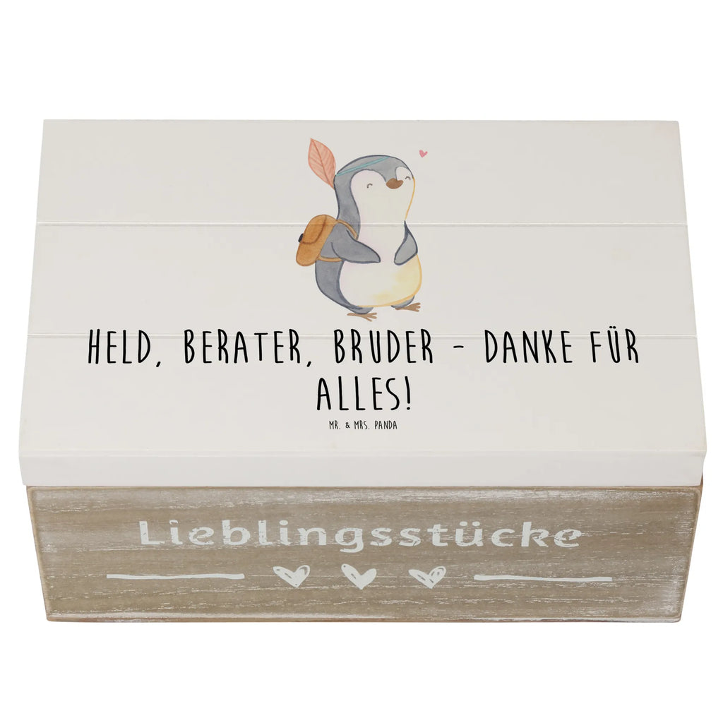 Holzkiste Held Bruder Geschenkbox, Truhe, Aufbewahrungsbox, Schatzkiste, XXL, Holzkiste, Geschenkdose, Kiste, Schatulle, Dekokiste, Erinnerungskiste, Erinnerungsbox
