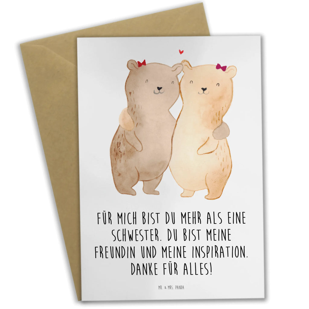 Grußkarte Meine Schwester Glückwunschkarte, Klappkarte, Hochzeitskarte, Grußkarte, Ansichtskarten, Geburtstagskarte, Einladungskarte, Karte