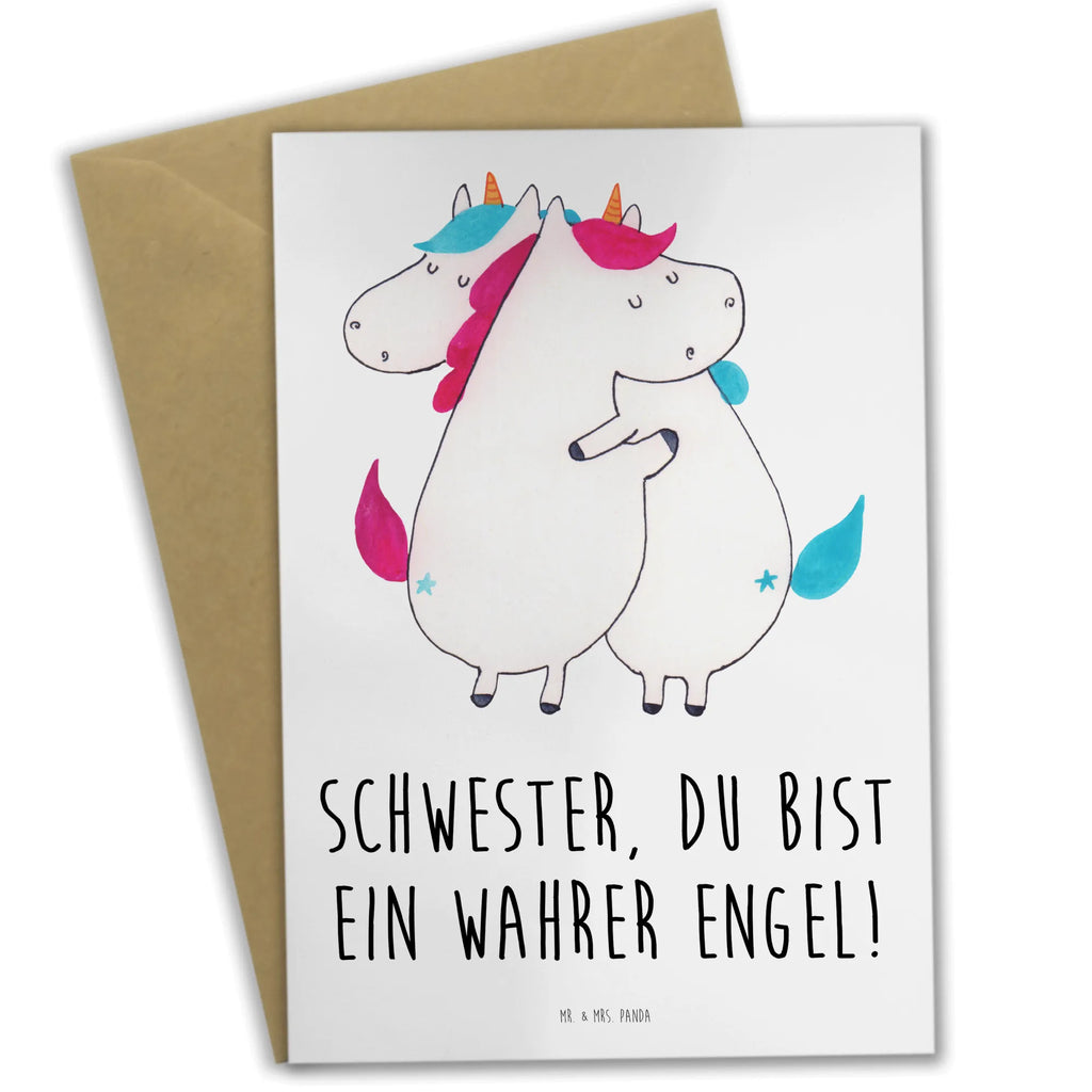 Greetings card Schwester, du bist ein wahrer Engel! Grußkarte, Geburtstagskarte, Klappkarte, Glückwunschkarte, Hochzeitskarte, Einladungskarte, Ansichtskarten, Karte