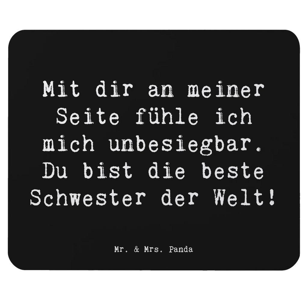 Mouse mat Saying Mit dir an meiner Seite fühle ich mich unbesiegbar. Du bist die beste Schwester der Welt! Büroausstattung, Mauspad, Mousepad, Einzigartiges Mauspad, Mauspad Büro, PC Zubehör, Arbeitszimmer, Computer zubehör, Mausunterlage, Designer Mauspad