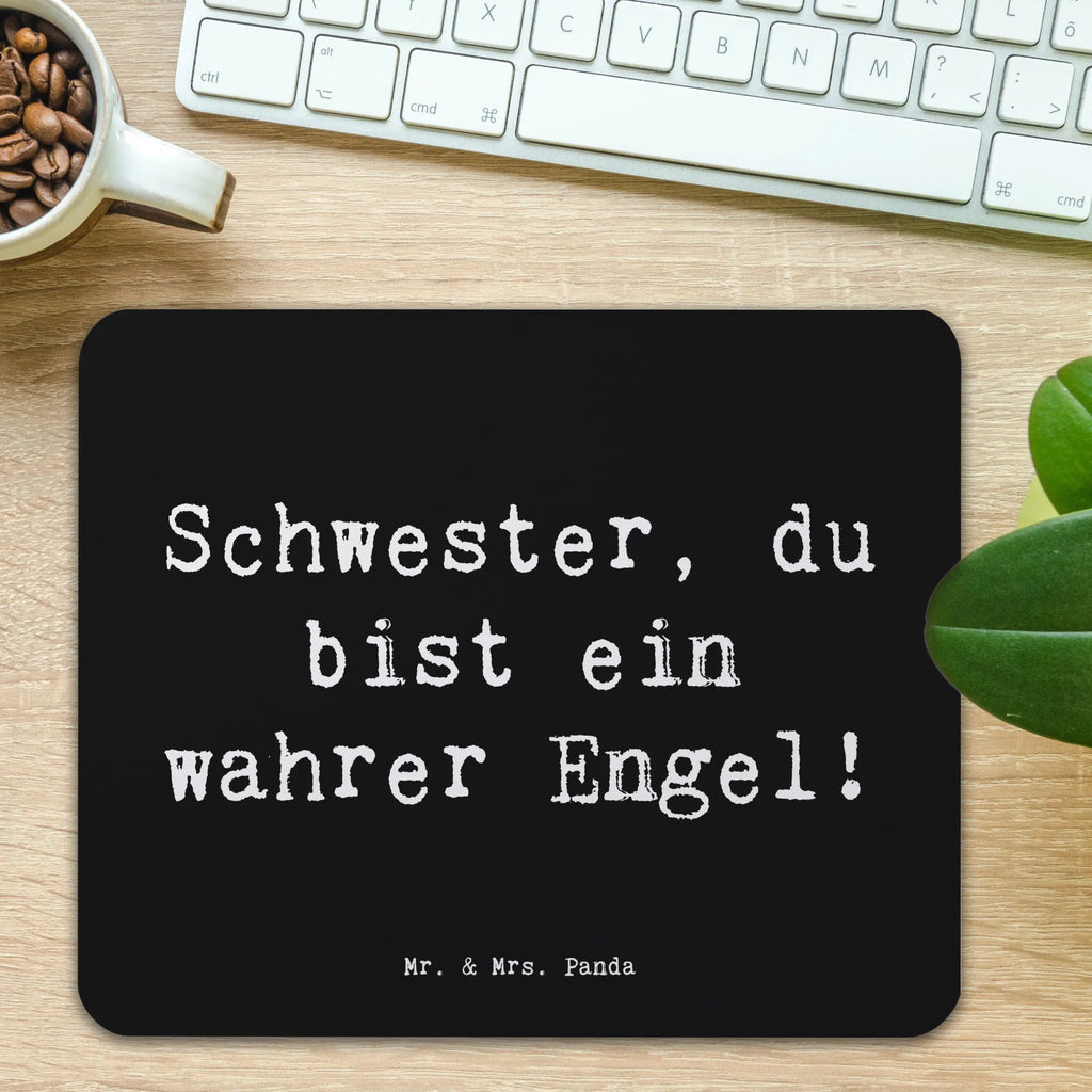 Mouse mat Saying Schwester, du bist ein wahrer Engel! Arbeitszimmer, Einzigartiges Mauspad, Mausunterlage, PC Zubehör, Computer zubehör, Mousepad, Mauspad, Designer Mauspad, Mauspad Büro, Büroausstattung