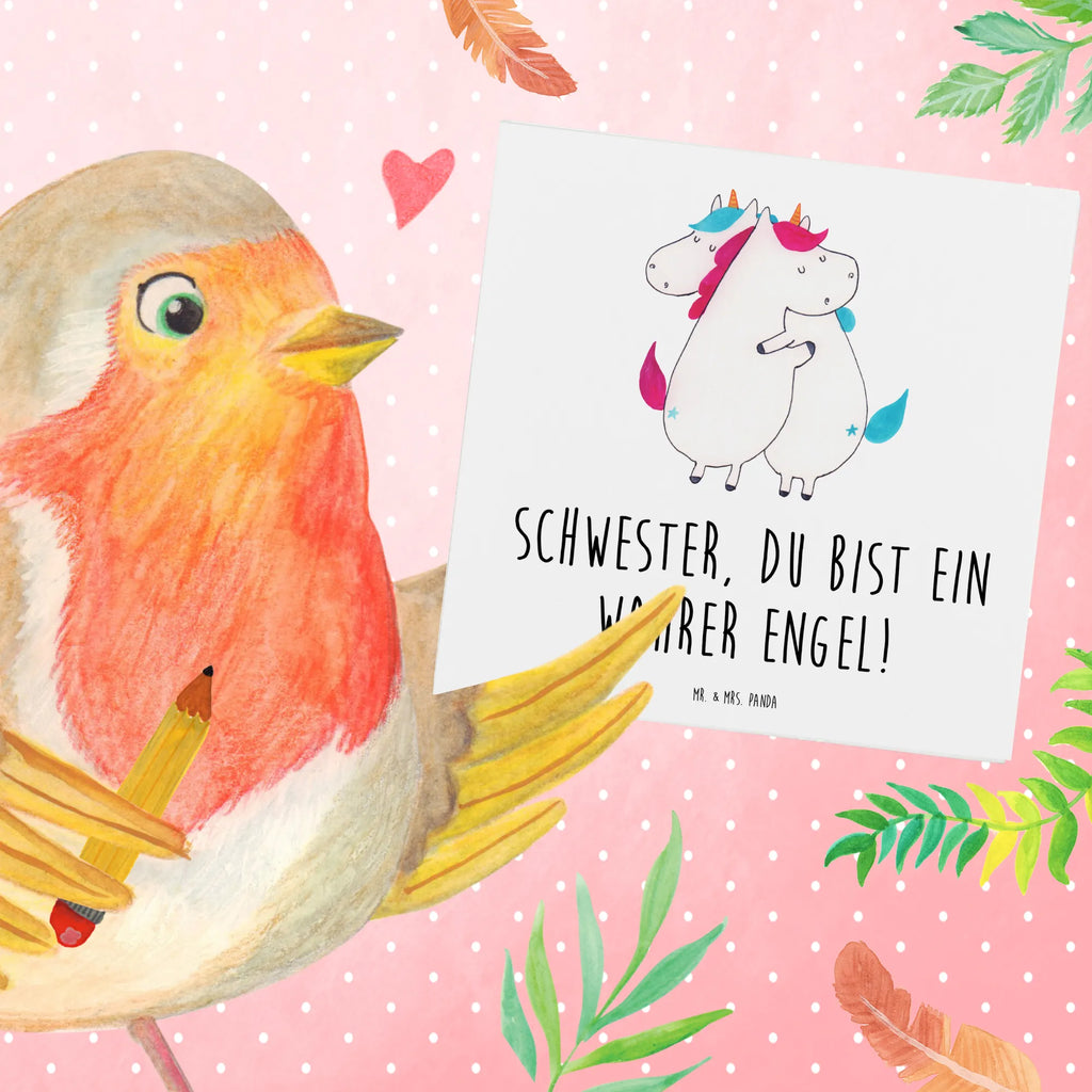 Deluxe Karte Schwester Engel Glückwunschkarte, Karte, Einladungskarte, Hochwertige Grußkarte, Grußkarte, Hochwertige Klappkarte, Geburtstagskarte, Hochzeitskarte, Klappkarte