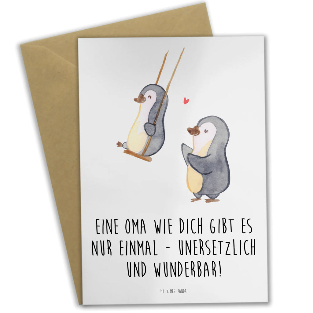 Greetings card Eine Oma wie dich gibt es nur einmal - unersetzlich und wunderbar! Karte, Ansichtskarten, Grußkarte, Hochzeitskarte, Einladungskarte, Glückwunschkarte, Klappkarte, Geburtstagskarte