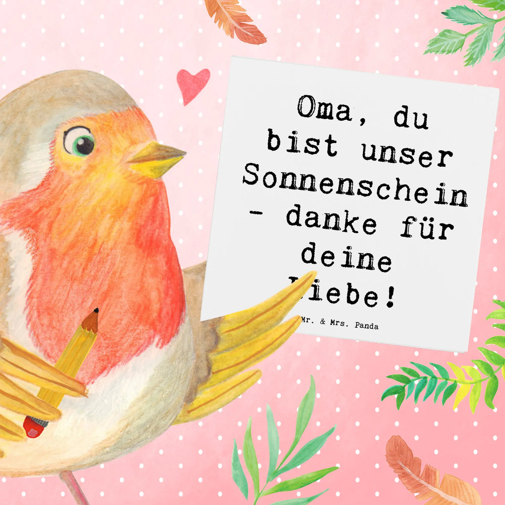 Deluxe Karte Spruch Oma Sonnenschein Hochwertige Klappkarte, Karte, Hochzeitskarte, Einladungskarte, Geburtstagskarte, Hochwertige Grußkarte, Grußkarte, Glückwunschkarte, Klappkarte