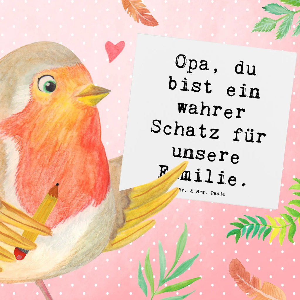 Deluxe Card Saying Opa, du bist ein wahrer Schatz für unsere Familie. Karte, Grußkarte, Klappkarte, Einladungskarte, Glückwunschkarte, Hochzeitskarte, Geburtstagskarte, Hochwertige Grußkarte, Hochwertige Klappkarte