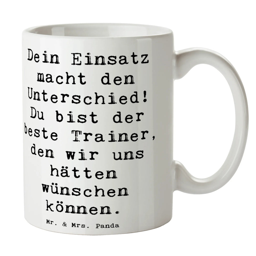 Tasse Spruch Trainer Unterschied Tasse mit Zitaten, Porzellantasse, Bürotasse, Tasse, Keramiktasse, Teetasse, Geschenktasse, Kaffeetasse, Tasse mit Motiven, sprüche, zitate, spruch kollektion, inspiration, motivation, lebensweisheiten, geschenkideen, wanddeko, wohnaccessoires, sprüche sammlung, schöne sprüche, glück, liebe, freude, lächeln, alltag verschönern, nachhaltige geschenke, dekoration, kreativ, einzigartig, shopify, mr and mrs panda