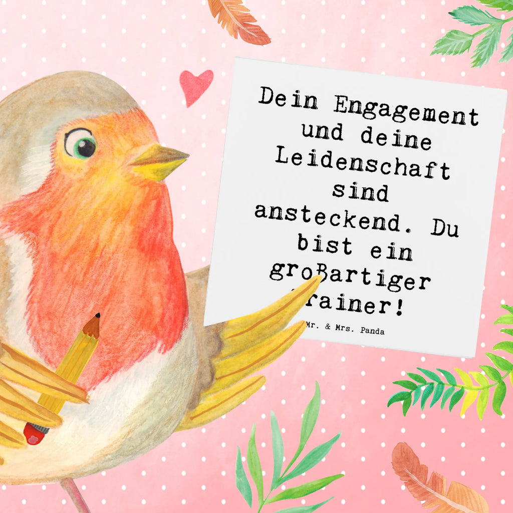 Deluxe Karte Spruch Großartiger Trainer Geburtstagskarte, Einladungskarte, Karte, Hochwertige Grußkarte, Klappkarte, Hochzeitskarte, Grußkarte, Hochwertige Klappkarte, Glückwunschkarte