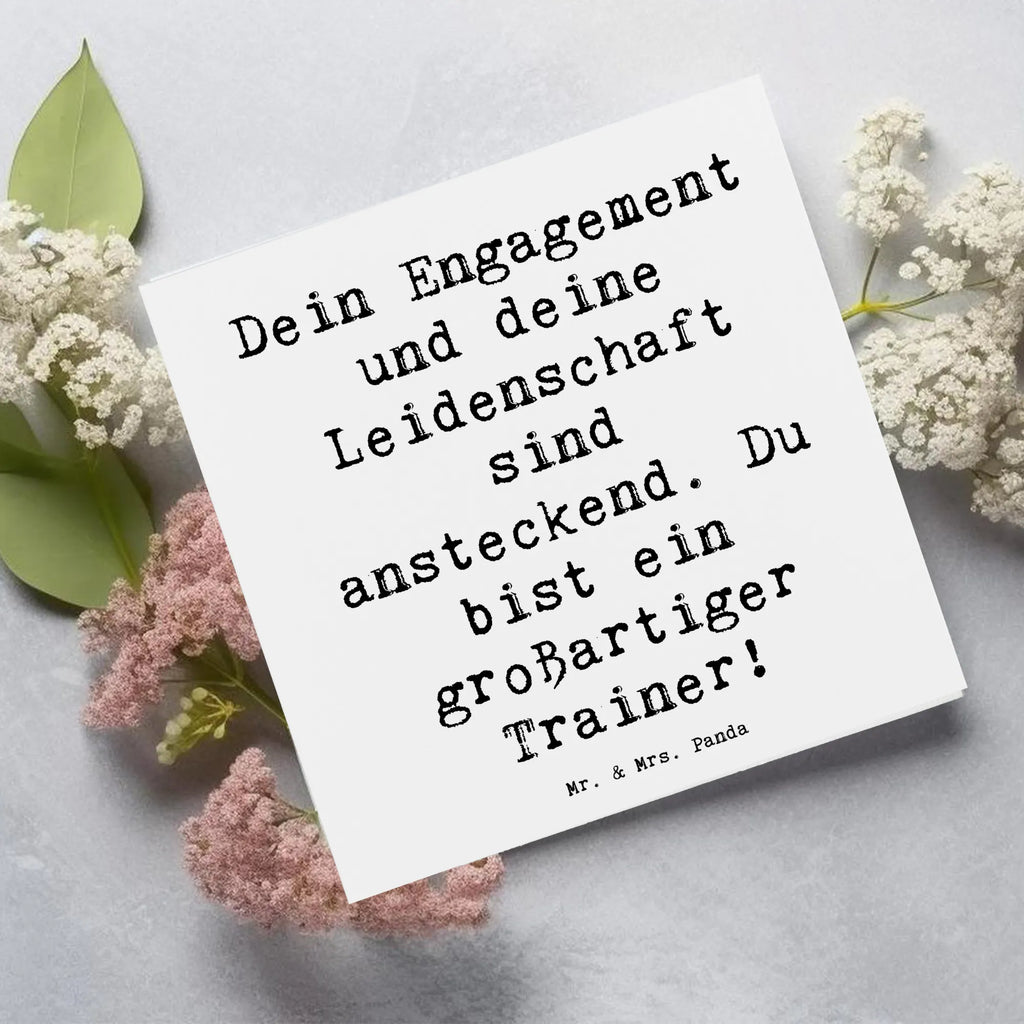 Deluxe Karte Spruch Großartiger Trainer Geburtstagskarte, Einladungskarte, Karte, Hochwertige Grußkarte, Klappkarte, Hochzeitskarte, Grußkarte, Hochwertige Klappkarte, Glückwunschkarte