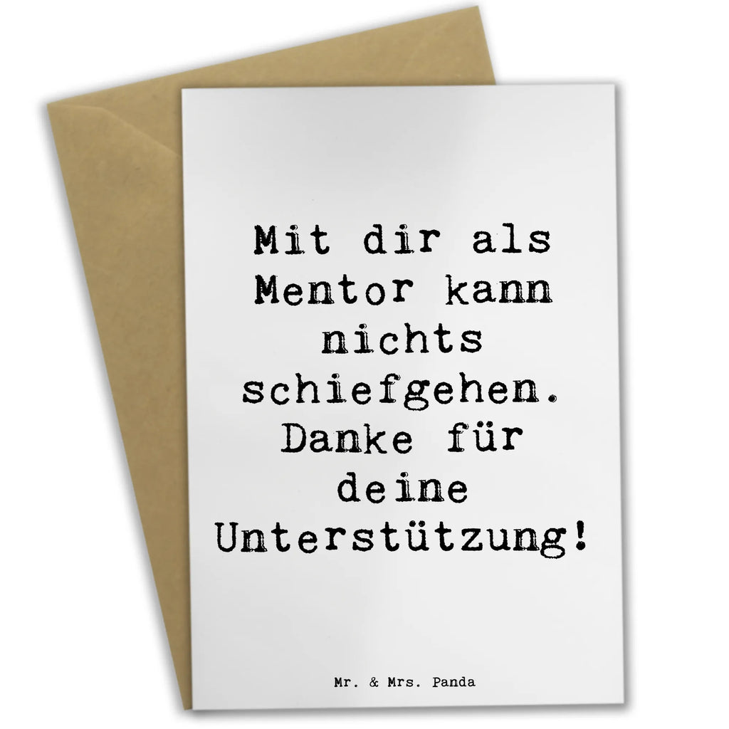 Grußkarte Mit dir als Mentor kann nichts schiefgehen. Danke für deine Unterstützung! Grußkarte, Klappkarte, Einladungskarte, Glückwunschkarte, Hochzeitskarte, Geburtstagskarte, Karte, Ansichtskarten