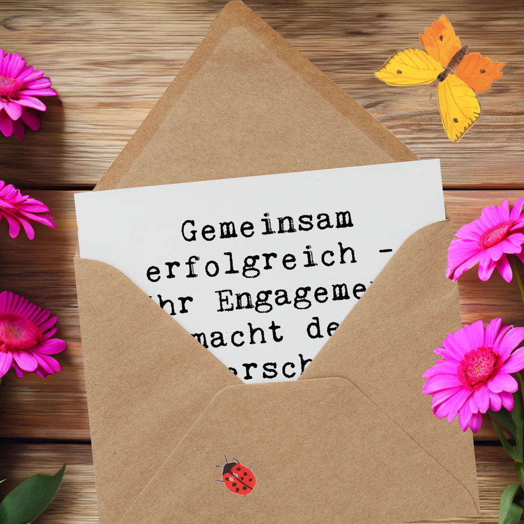 Deluxe Card Saying Gemeinsam erfolgreich - Ihr Engagement macht den Unterschied! Danke für unsere inspirierende Zusammenarbeit. Karte, Grußkarte, Klappkarte, Einladungskarte, Glückwunschkarte, Hochzeitskarte, Geburtstagskarte, Hochwertige Grußkarte, Hochwertige Klappkarte