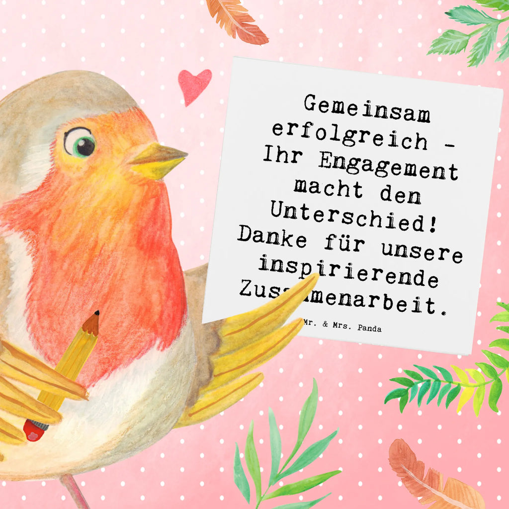 Deluxe Card Saying Gemeinsam erfolgreich - Ihr Engagement macht den Unterschied! Danke für unsere inspirierende Zusammenarbeit. Karte, Grußkarte, Klappkarte, Einladungskarte, Glückwunschkarte, Hochzeitskarte, Geburtstagskarte, Hochwertige Grußkarte, Hochwertige Klappkarte