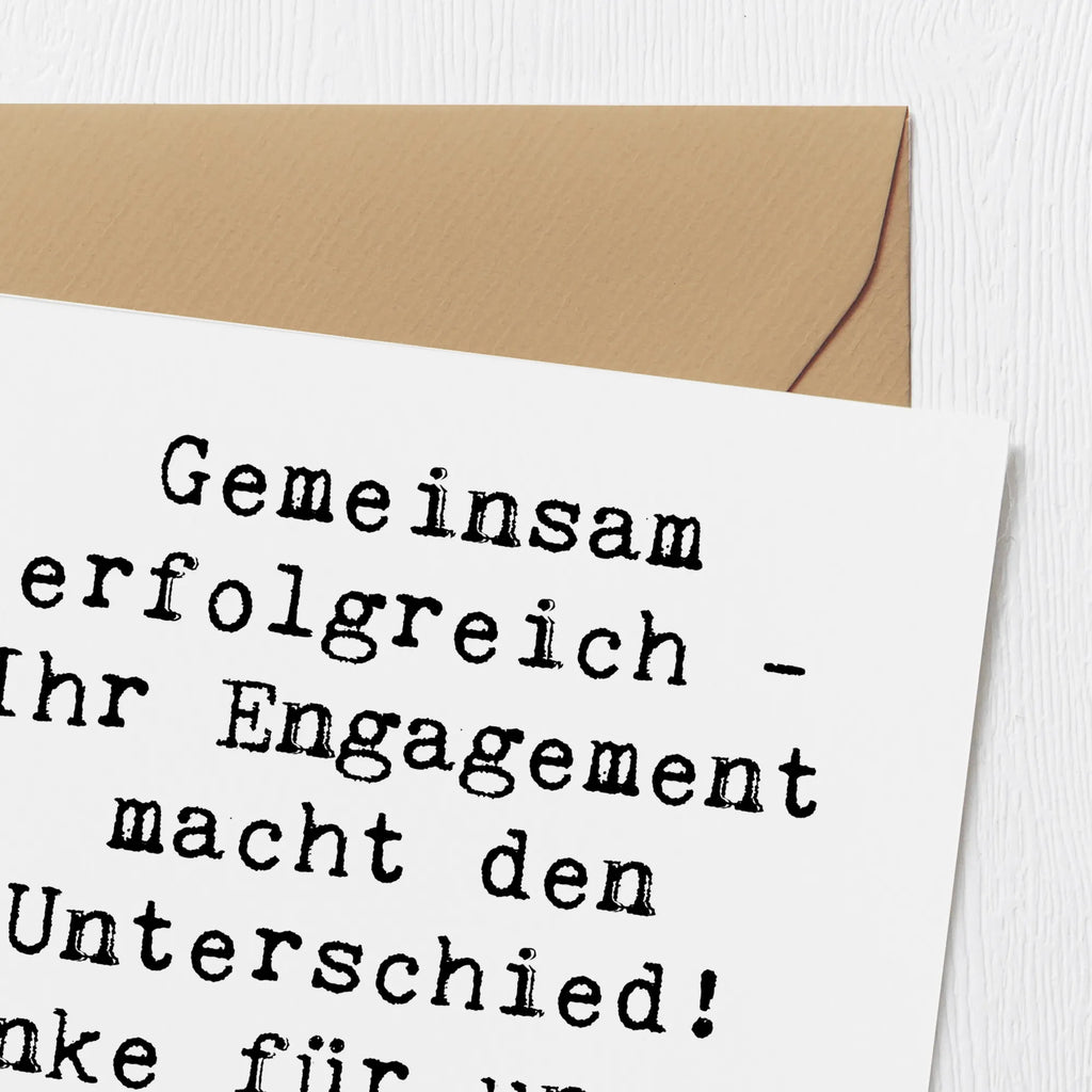 Deluxe Card Saying Gemeinsam erfolgreich - Ihr Engagement macht den Unterschied! Danke für unsere inspirierende Zusammenarbeit. Karte, Grußkarte, Klappkarte, Einladungskarte, Glückwunschkarte, Hochzeitskarte, Geburtstagskarte, Hochwertige Grußkarte, Hochwertige Klappkarte