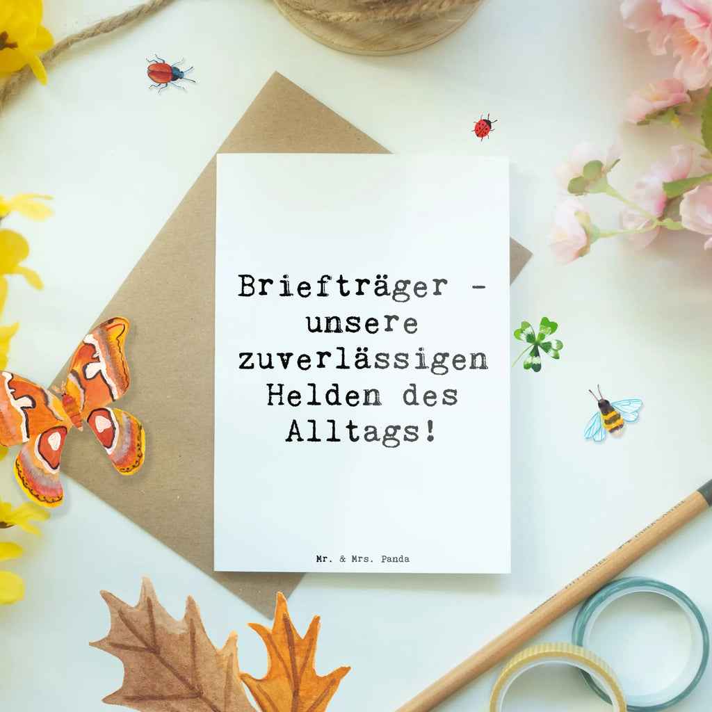 Grußkarte Spruch Briefträger Helden Einladungskarte, Grußkarte, Geburtstagskarte, Glückwunschkarte, Ansichtskarten, Klappkarte, Karte, Hochzeitskarte