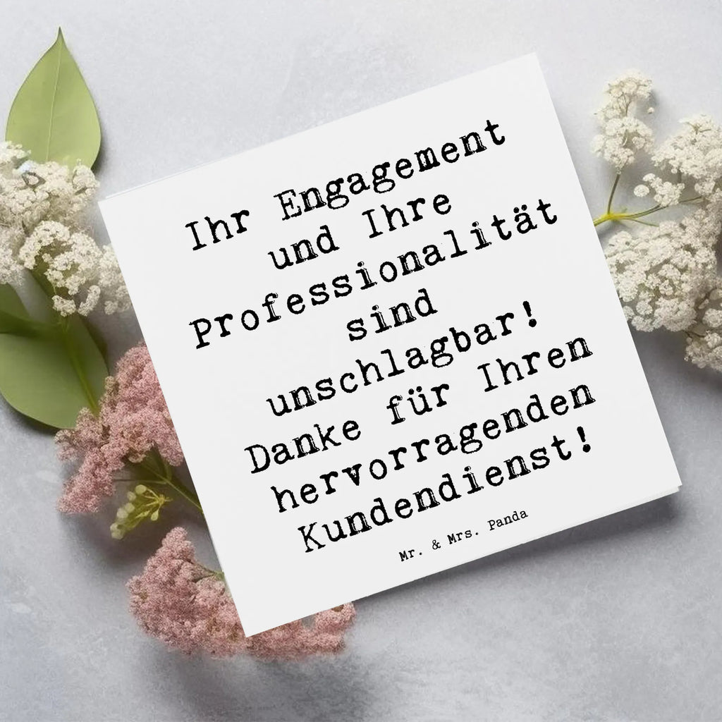 Deluxe Card Saying Ihr Engagement und Ihre Professionalität sind unschlagbar! Danke für Ihren hervorragenden Kundendienst! Karte, Hochwertige Klappkarte, Geburtstagskarte, Hochwertige Grußkarte, Einladungskarte, Hochzeitskarte, Grußkarte, Klappkarte, Glückwunschkarte