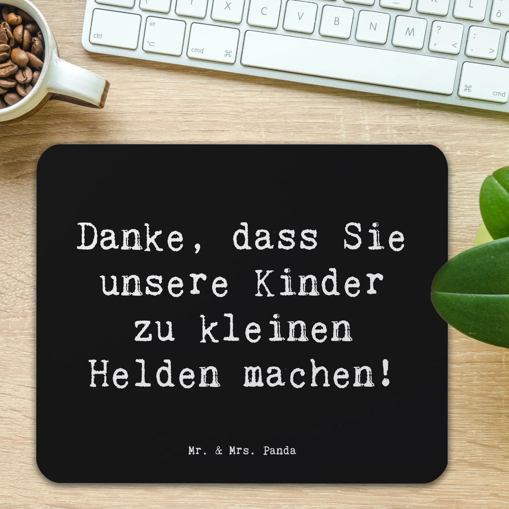 Mouse mat Saying Danke, dass Sie unsere Kinder zu kleinen Helden machen! Mauspad, PC Zubehör, Mauspad Büro, Büroausstattung, Mousepad, Arbeitszimmer, Designer Mauspad, Computer zubehör, Einzigartiges Mauspad, Mausunterlage