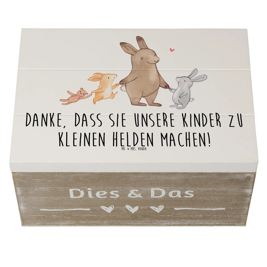 Holzkiste Erzieher Heldenmacher Erinnerungsbox, Geschenkdose, Kiste, Dekokiste, Aufbewahrungsbox, Geschenkbox, Holzkiste, Erinnerungskiste, XXL, Truhe, Schatulle, Schatzkiste