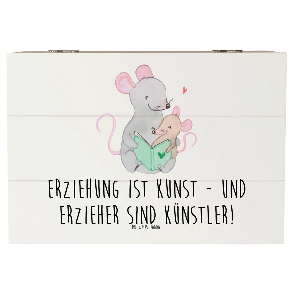 Wooden chest Erziehung ist Kunst - und Erzieher sind Künstler! Schatzkiste, XXL, Schatulle, Dekokiste, Geschenkdose, Kiste, Erinnerungsbox, Truhe, Geschenkbox, Holzkiste, Erinnerungskiste, Aufbewahrungsbox