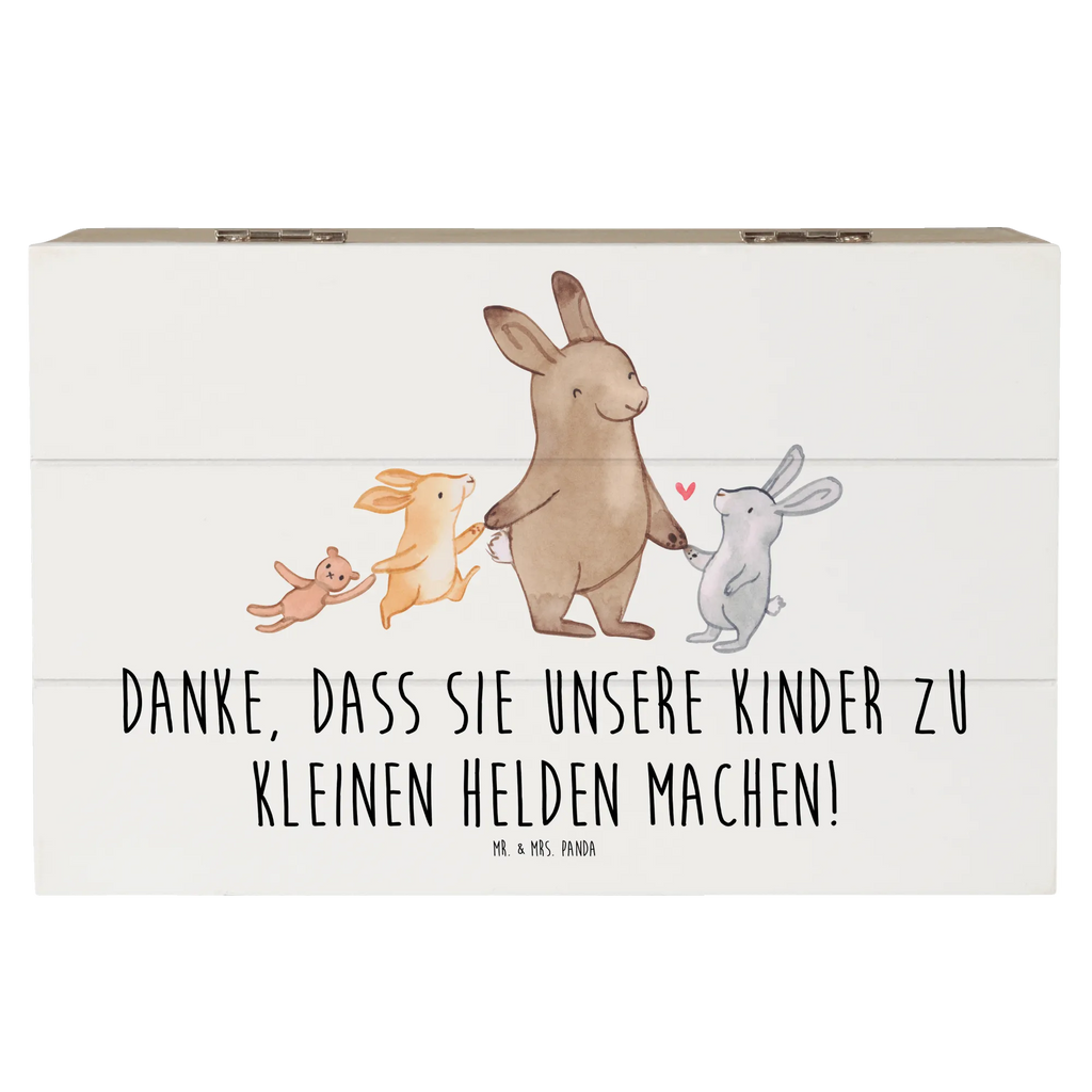 Holzkiste Erzieher Heldenmacher Erinnerungsbox, Geschenkdose, Kiste, Dekokiste, Aufbewahrungsbox, Geschenkbox, Holzkiste, Erinnerungskiste, XXL, Truhe, Schatulle, Schatzkiste