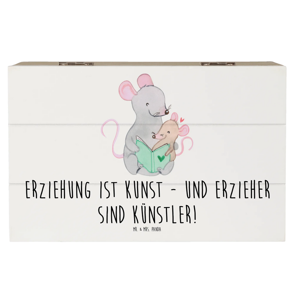 Wooden chest Erziehung ist Kunst - und Erzieher sind Künstler! Schatzkiste, XXL, Schatulle, Dekokiste, Geschenkdose, Kiste, Erinnerungsbox, Truhe, Geschenkbox, Holzkiste, Erinnerungskiste, Aufbewahrungsbox