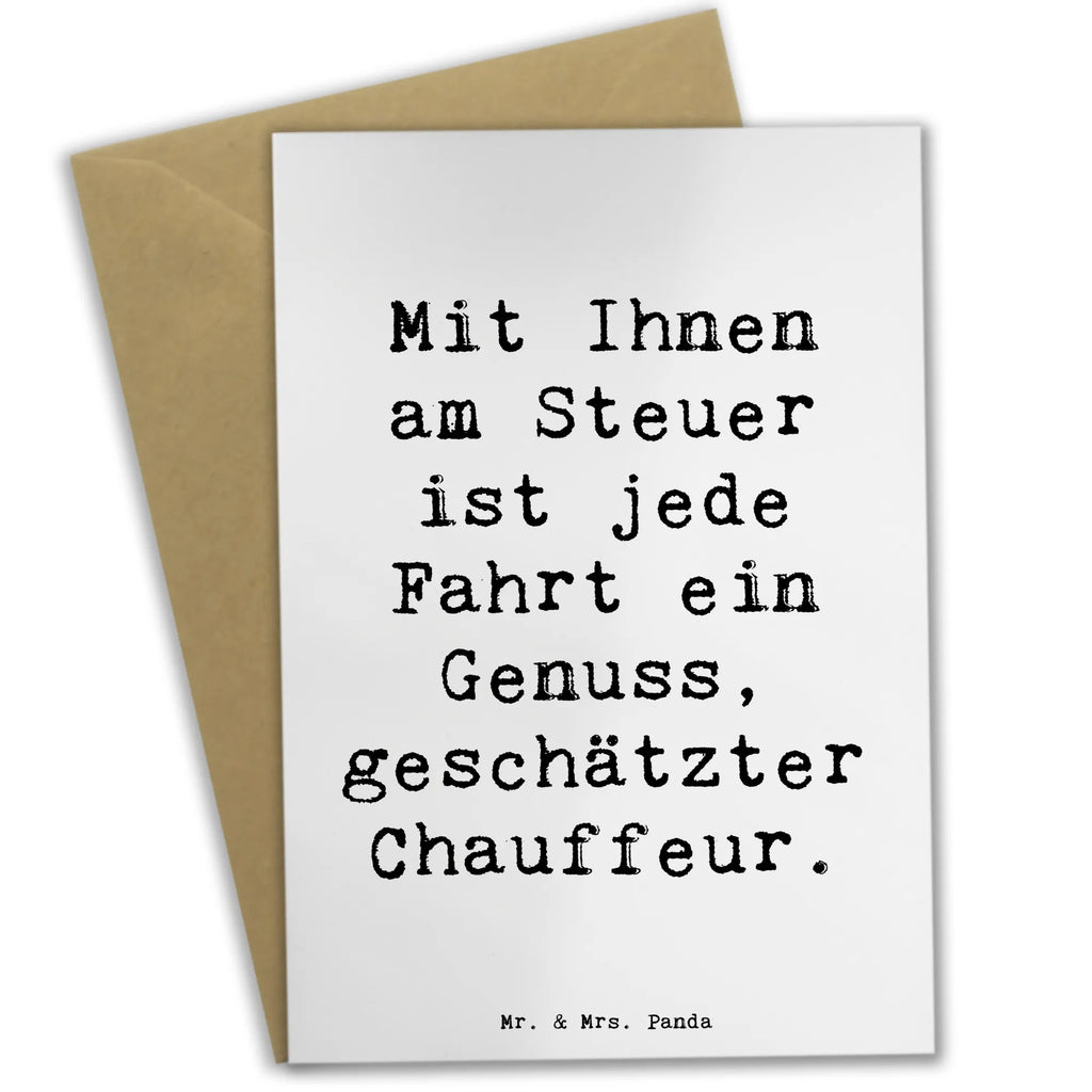 Greetings card Saying Mit Ihnen am Steuer ist jede Fahrt ein Genuss, geschätzter Chauffeur. Glückwunschkarte, Geburtstagskarte, Ansichtskarten, Karte, Klappkarte, Einladungskarte, Grußkarte, Hochzeitskarte