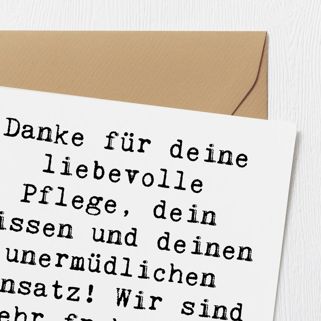 Deluxe Karte Spruch Dankbare Pflegekraft Karte, Grußkarte, Klappkarte, Hochzeitskarte, Hochwertige Grußkarte, Einladungskarte, Glückwunschkarte, Geburtstagskarte, Hochwertige Klappkarte