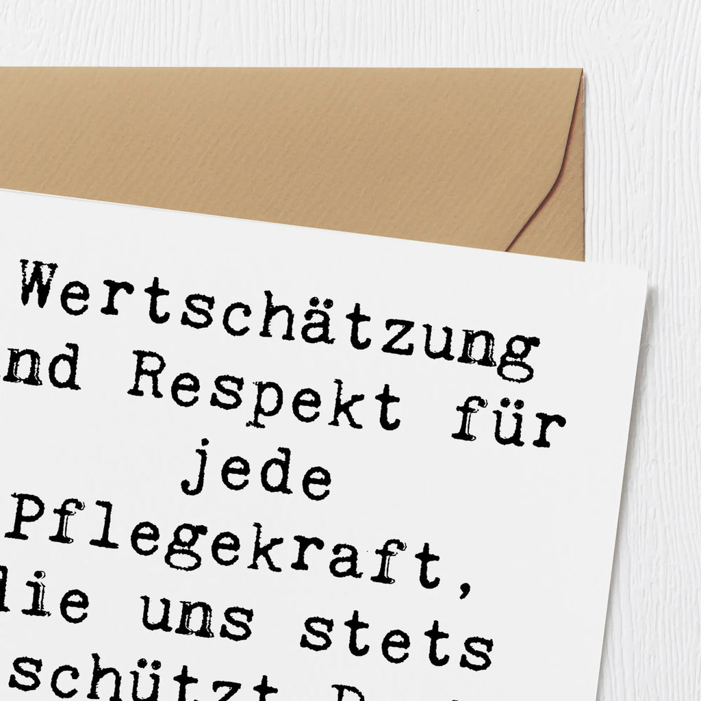 Deluxe Karte Spruch Pflegekraft Wertschätzung Klappkarte, Hochzeitskarte, Hochwertige Grußkarte, Hochwertige Klappkarte, Karte, Glückwunschkarte, Einladungskarte, Grußkarte, Geburtstagskarte