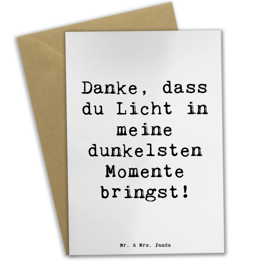 Greetings card Saying Danke, dass du Licht in meine dunkelsten Momente bringst! Einladungskarte, Hochzeitskarte, Glückwunschkarte, Grußkarte, Klappkarte, Ansichtskarten, Karte, Geburtstagskarte