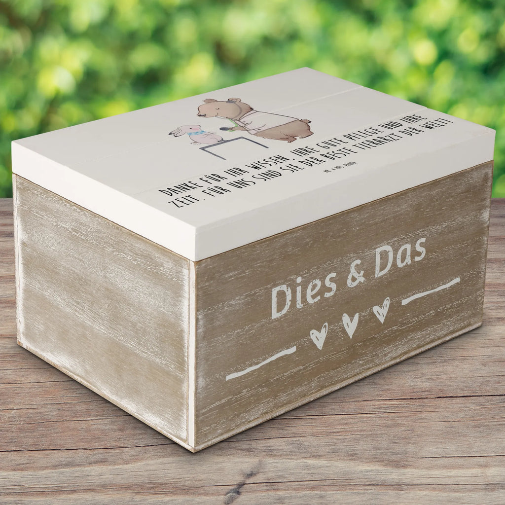 Holzkiste Bester Tierarzt Truhe, Dekokiste, Erinnerungsbox, Schatulle, Holzkiste, Aufbewahrungsbox, Erinnerungskiste, Geschenkdose, XXL, Kiste, Geschenkbox, Schatzkiste