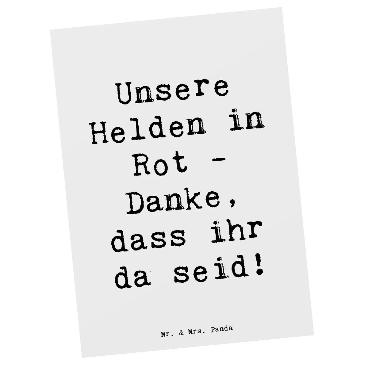 Postkarte Spruch Feuerwehrmann Helden