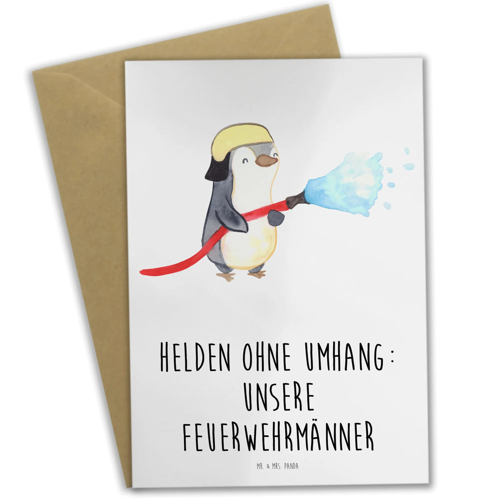 Greetings card Helden ohne Umhang: Unsere Feuerwehrmänner Karte, Ansichtskarten, Hochzeitskarte, Grußkarte, Glückwunschkarte, Klappkarte, Einladungskarte, Geburtstagskarte